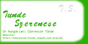 tunde szerencse business card